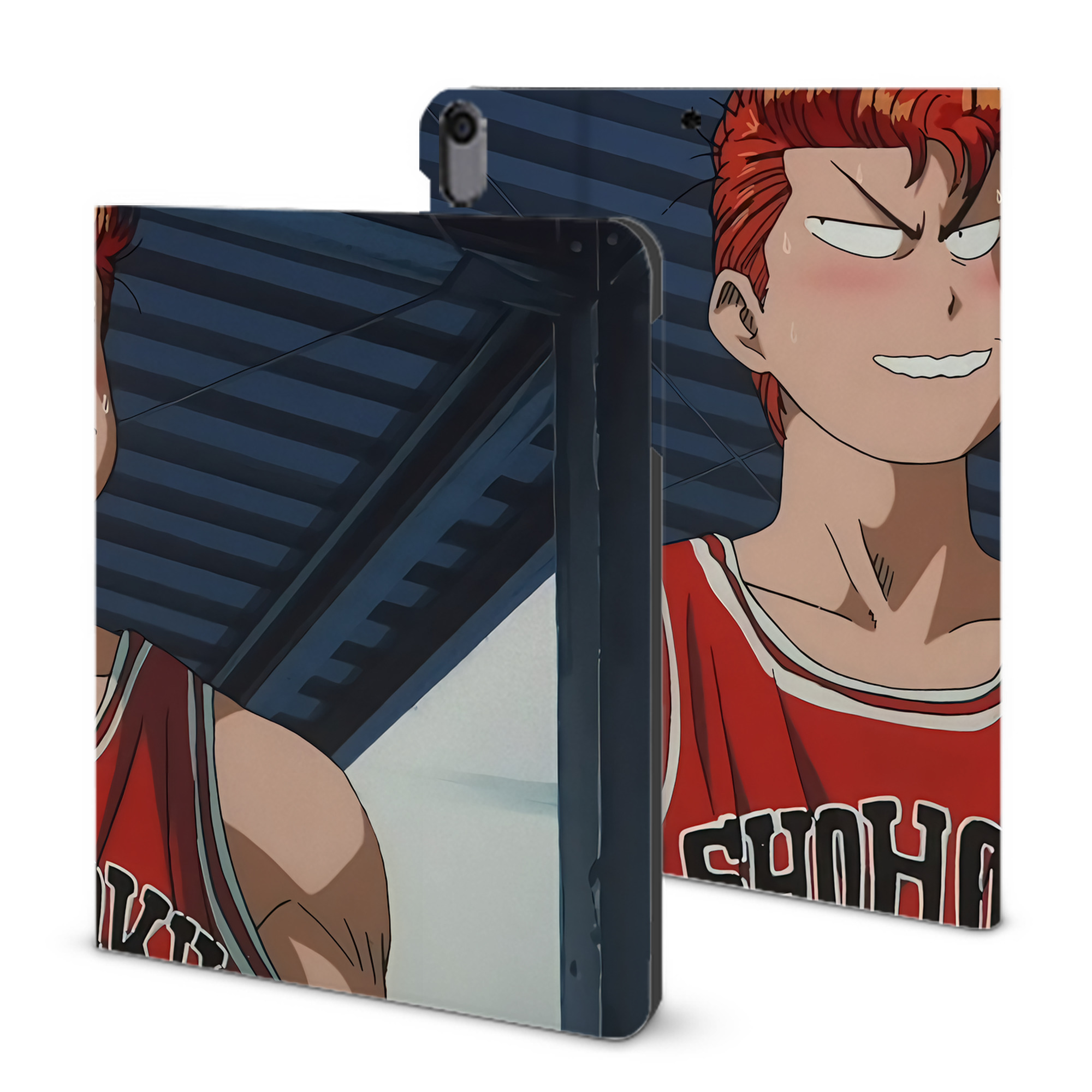 （画像用） SLAM DUNK／スラムダンク IPad ケース ブック型 PUレザー TPU 耐衝撃 軽量 薄型 ペン収納なし 全面保護 IPad 各モデル対応